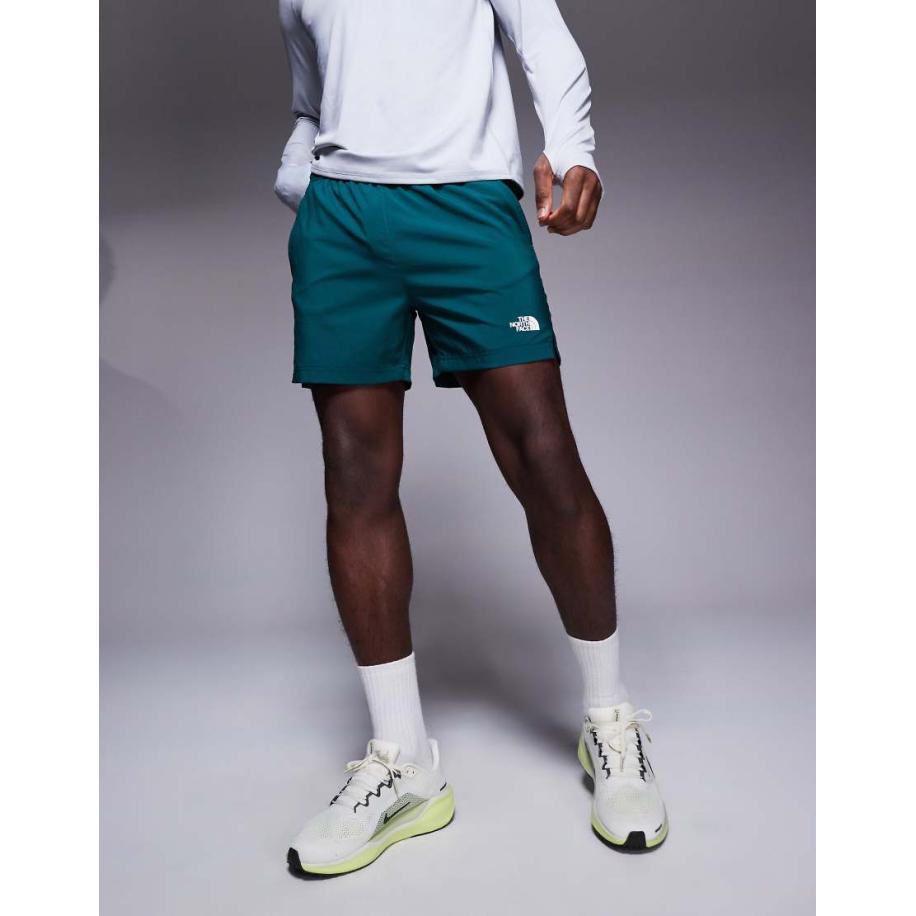 The North Face - 24/7 - Short van 5 met logo in donkergroen Groen