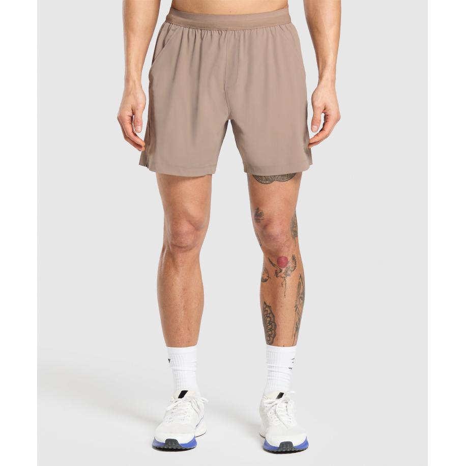 Gymshark Hybrid 6 Shorts Lifestyle Brown Bruin