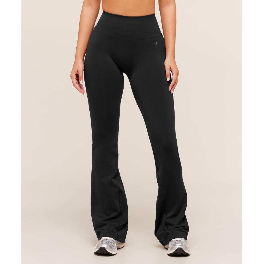 Gymshark Soft Sculpt Flared Leggings Black Zwart