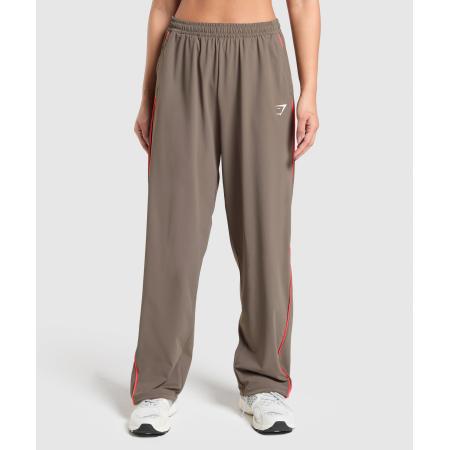 Gymshark Stitch Feature Woven Pants Camo Brown