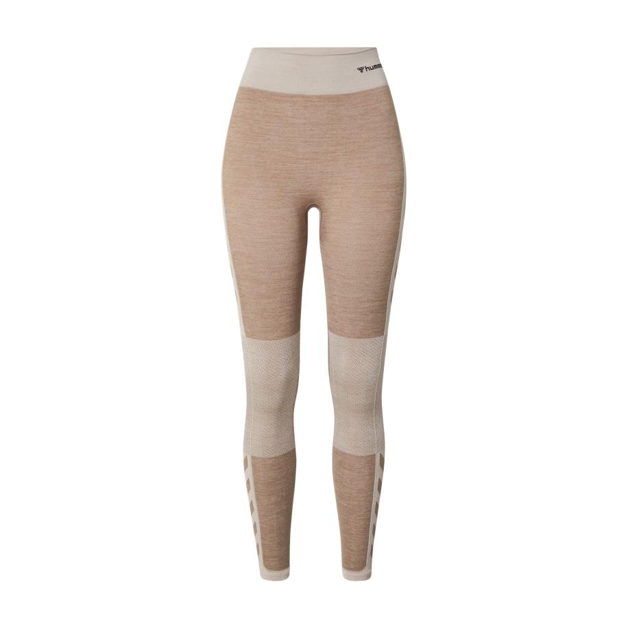 Hummel Hummel Sportbroek beige / beige gemêleerd / zwart -