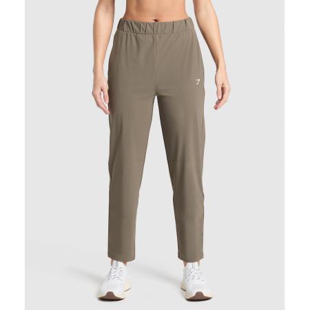 Gymshark Tapered Woven Pants Camo Brown