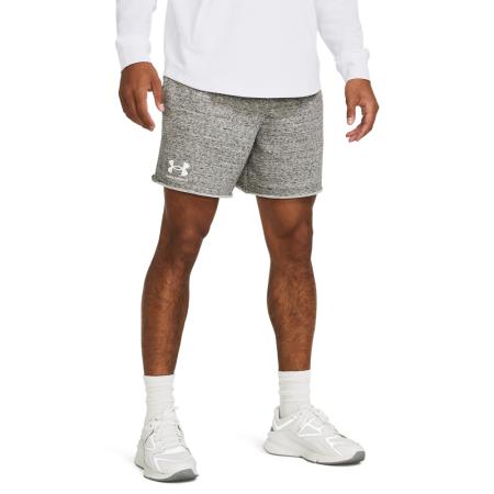 Herenshorts Under Armour Rival Terry 15 cm Onyx Wit / Onyx Wit M