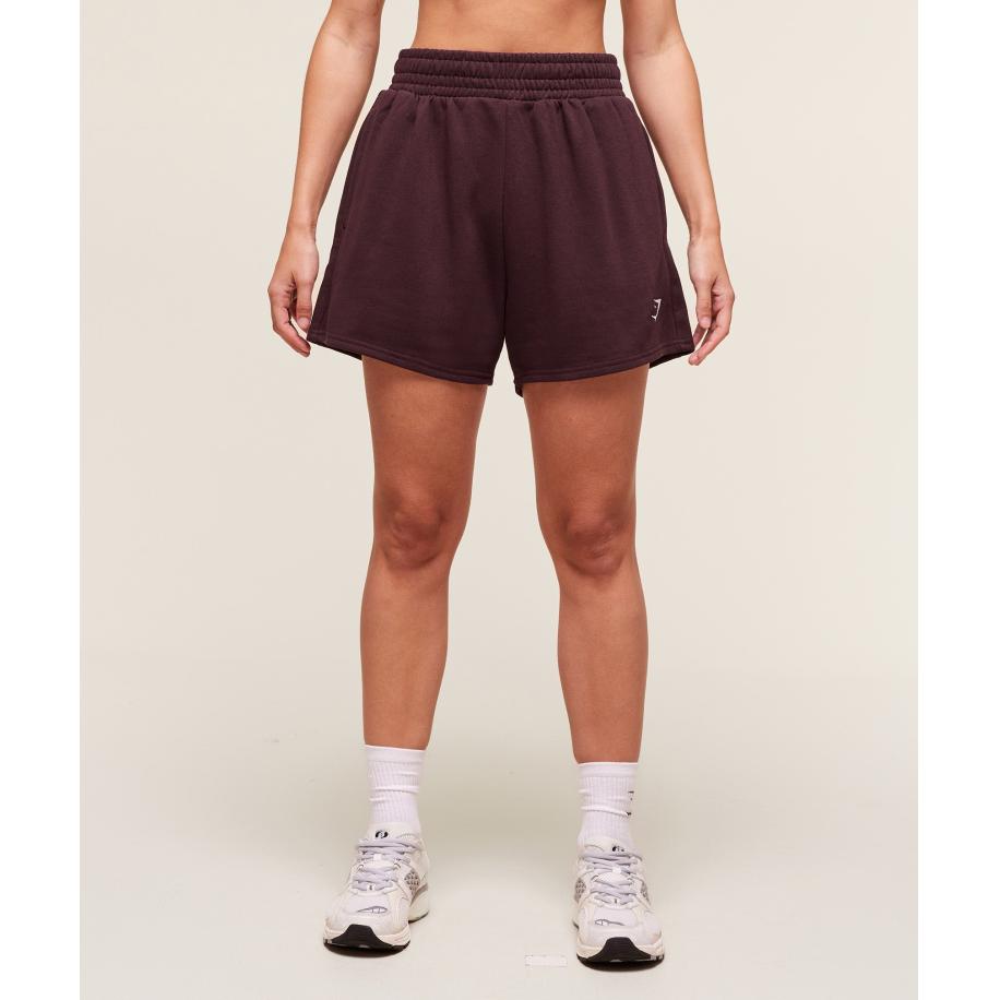 Gymshark Training Fleece Shorts Cherry Purple Paars