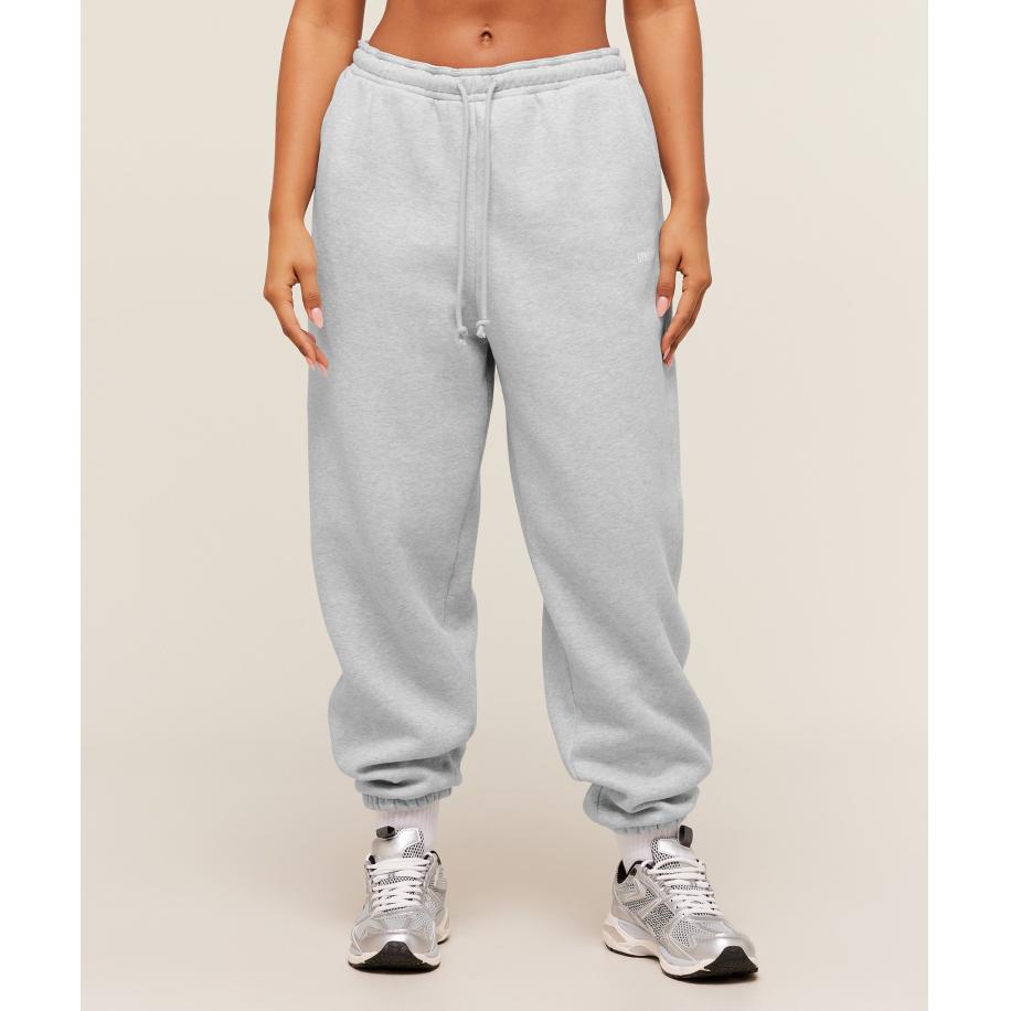 Gymshark Cosy Luxe Cuffed Joggers Soft Grey Marl Grijs