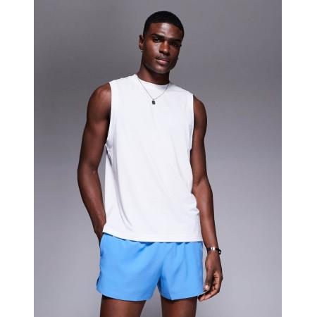 4505 - Icon - Sneldrogende hardloopshort van 8 cm met telefoonzakje achter in blauw