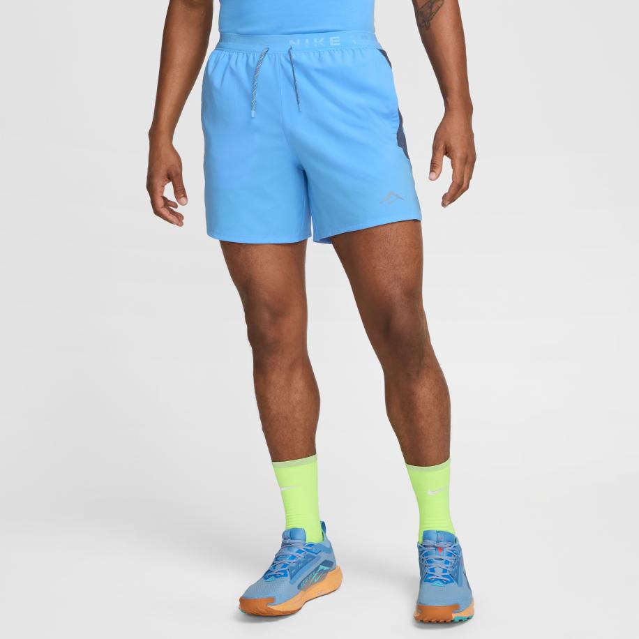 Nike Trail Dri-FIT hardloopshorts met binnenbroek voor heren (15 cm) - Blauw Blauw