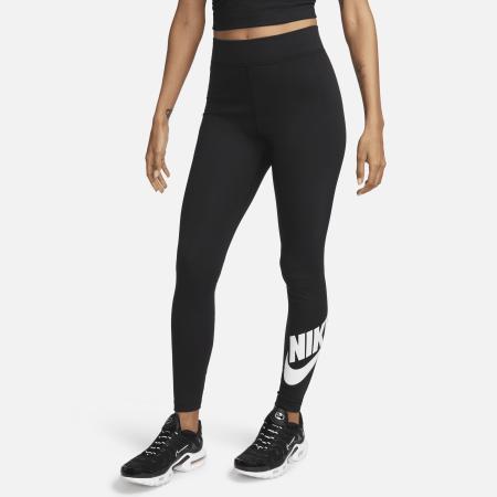 Nike Classics legging met hoge taille en graphic voor dames - Zwart