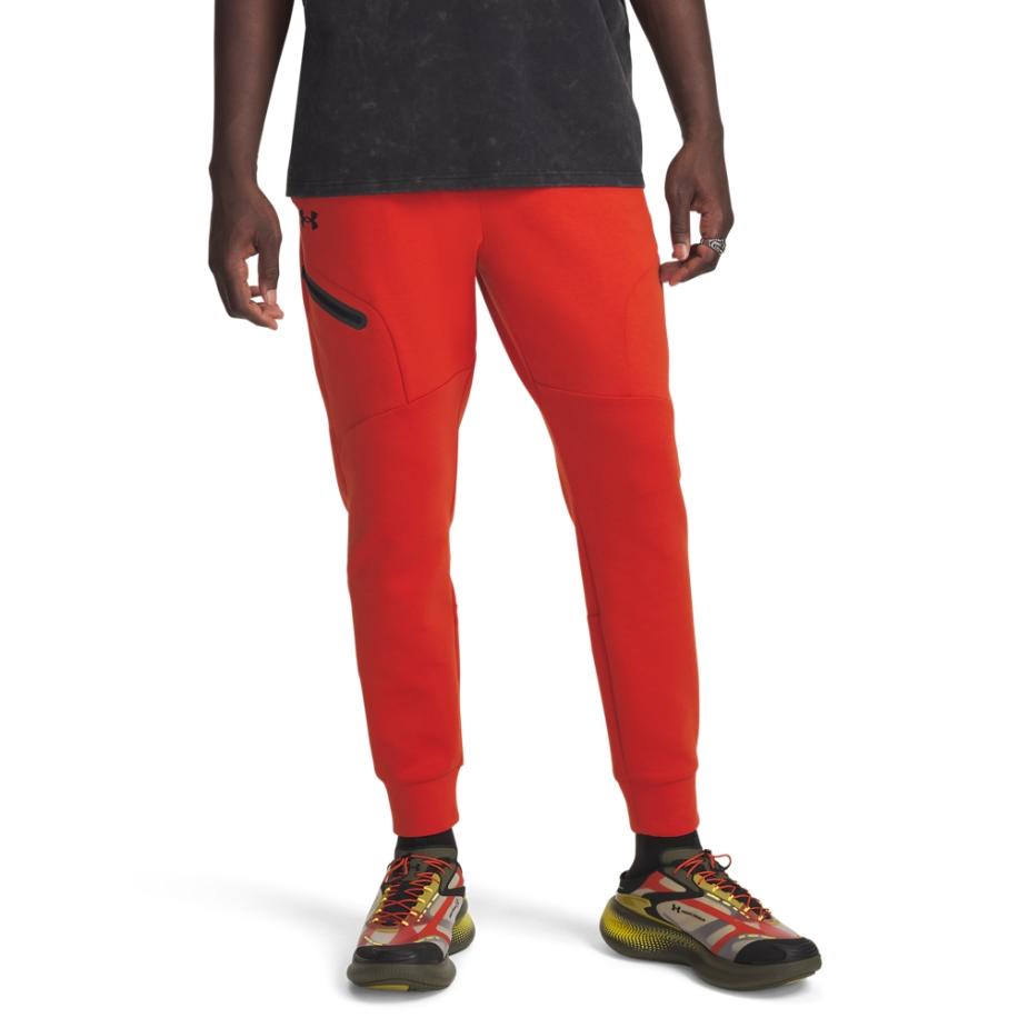 Under Armour Unstoppable Fleece Herenjoggingbroek Surplus Oranje / Zwart S Oranje