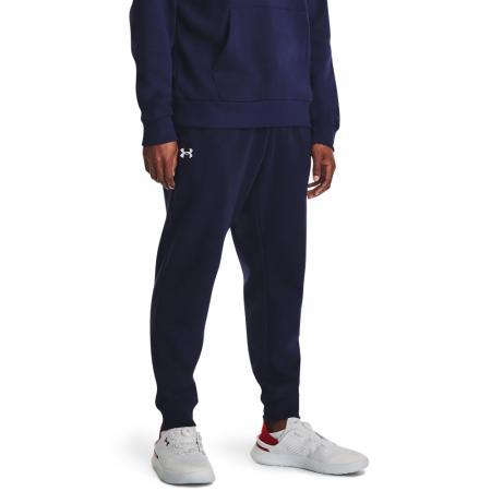 Under Armour Rival Fleece Herenjoggingbroek Midnight Marineblauw / Wit L