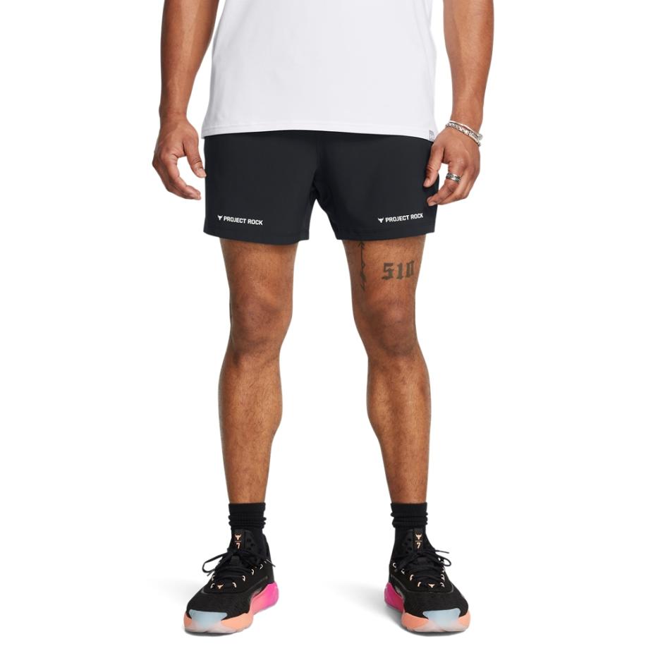Project Rock Ultimate Trainingsshorts voor heren 13 cm Zwart / Wit M Zwart