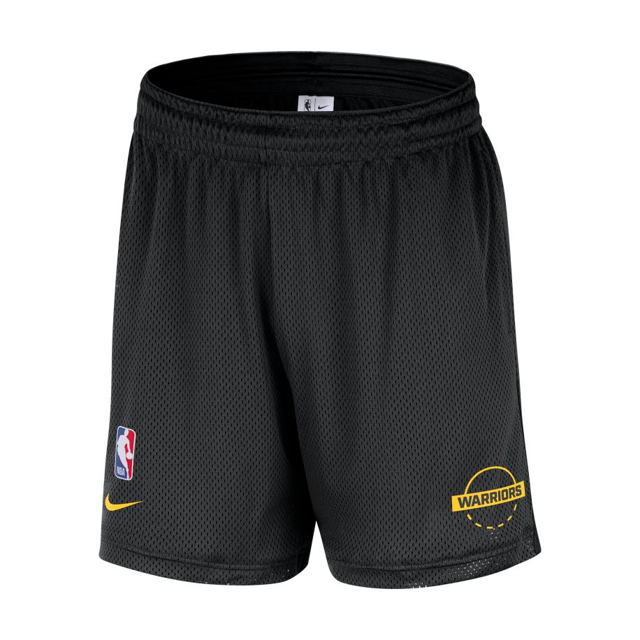 Golden State Warriors Nike NBA-herenshorts met mesh - Zwart Zwart