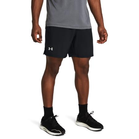 Under Armour Launch Unlined Herenshorts van 18 cm Zwart / Zwart / Reflecterend M