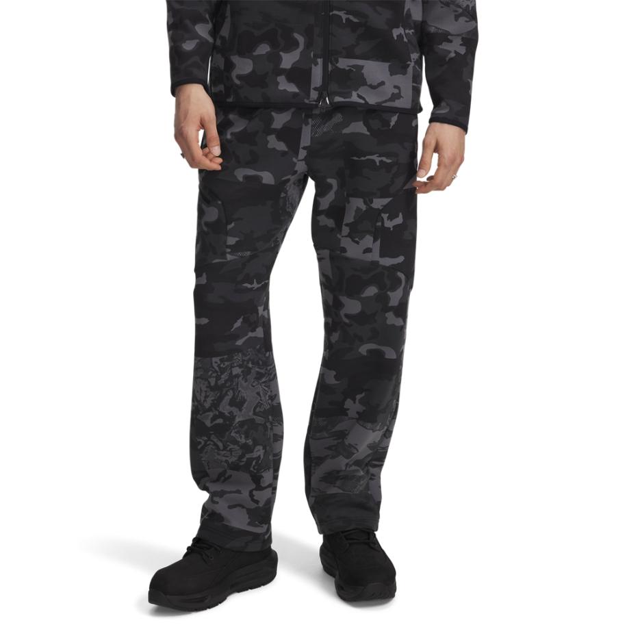 Herenbroek Under Armour Unstoppable Fleece Camo Zwart / Zwart M Zwart