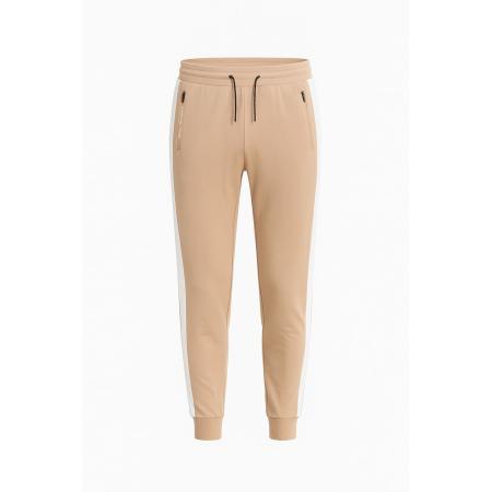 Ombre Ombre Broek OM-PASK-0229 beige / wit