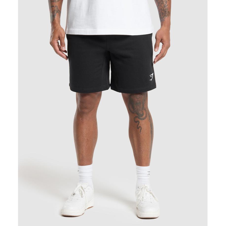 Gymshark Crest 9 Shorts Black Zwart