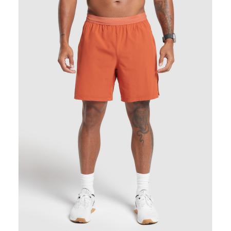 Gymshark Apex 7 Hybrid Shorts Rust Orange