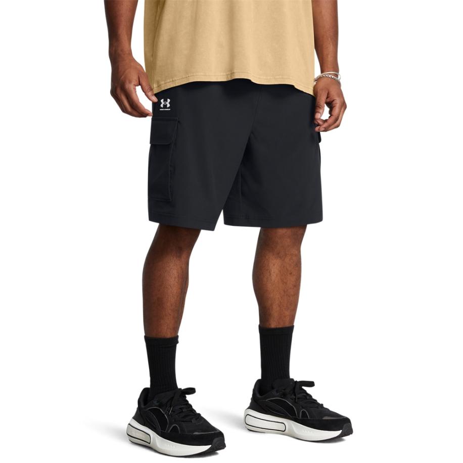 Under Armour Vibe Woven Cargoshorts voor heren 20 cm Zwart / Wit M Zwart