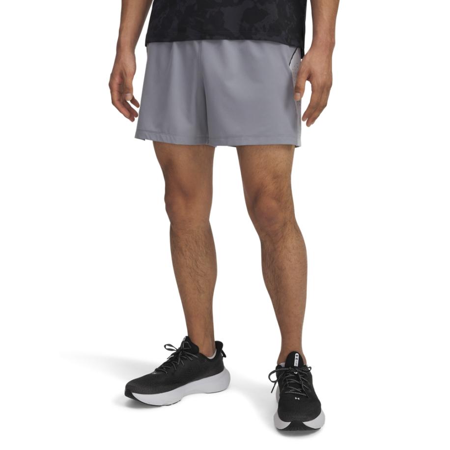 Under Armour Launch Pro Herenshorts 13 cm Staal / Halo Grijs / Reflecterend M Grijs