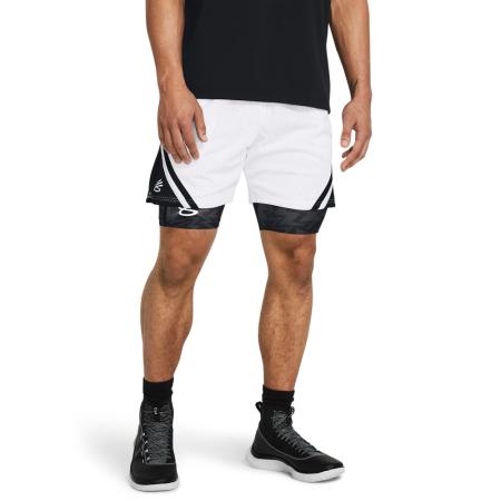 Curry Mesh Herenshorts 20 cm Wit / Zwart / Wit S