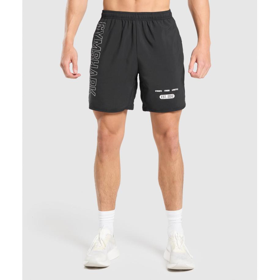 Gymshark Fitness Graphic Shorts Black Zwart