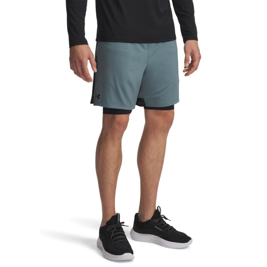 Under Armour Tech™ Vent 2-in-1 herenshorts Jasper Blauw / Zwart / Zwart XS Blauw
