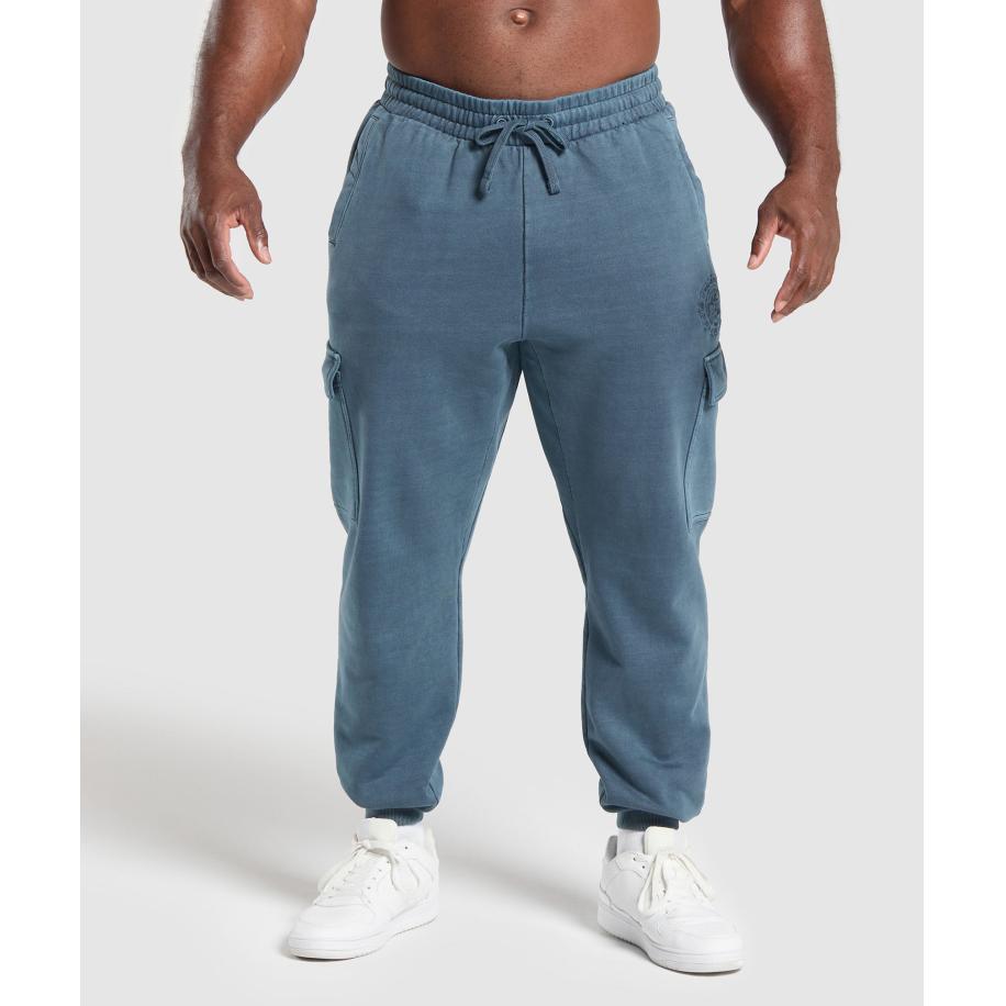 Gymshark Premium Legacy Cargo Pants Cargo Blue Blauw