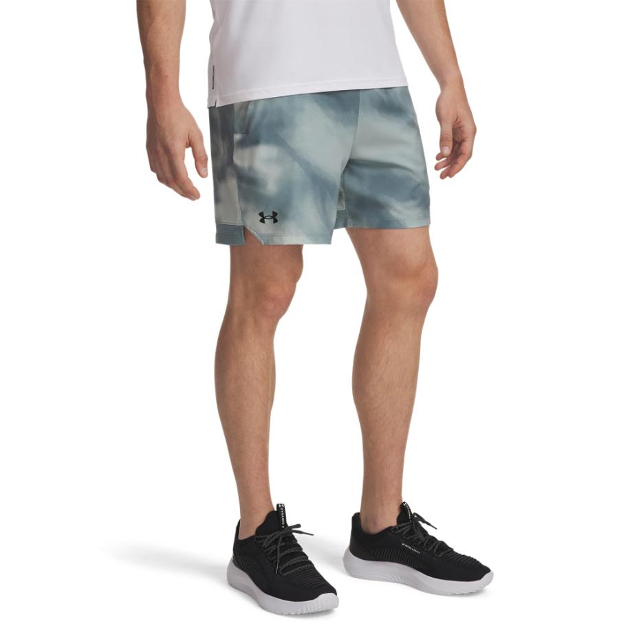 Under Armour Vanish Woven Printed Herenshorts 15 cm Serpentine / Zwart XL Groen