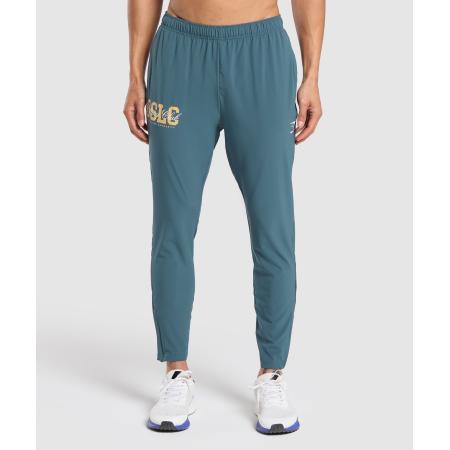 Gymshark Script Woven Joggers Cargo Blue
