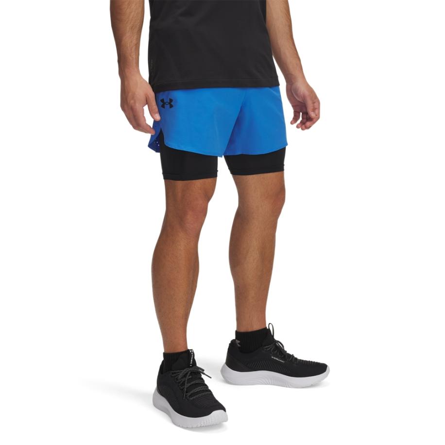 Herenshorts Under Armour Vanish Elite 2-in-1 Blauw Atlantis / Zwart XXL Blauw
