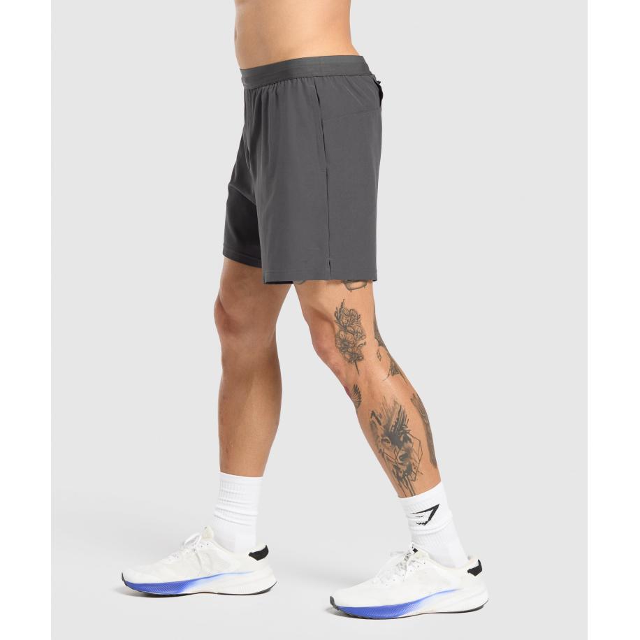 Gymshark Land to Water 6 Shorts Asphalt Grey Grijs
