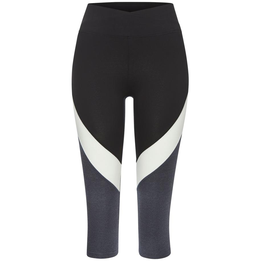 Lascana LASCANA ACTIVE Sportbroek donkergrijs / zwart / wit -
