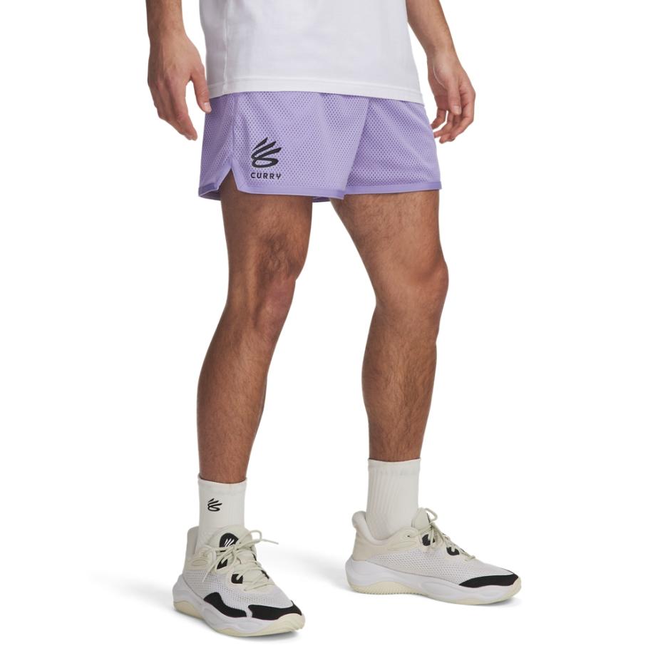 Herenshorts Curry Splash Transparent / Wit S Paars