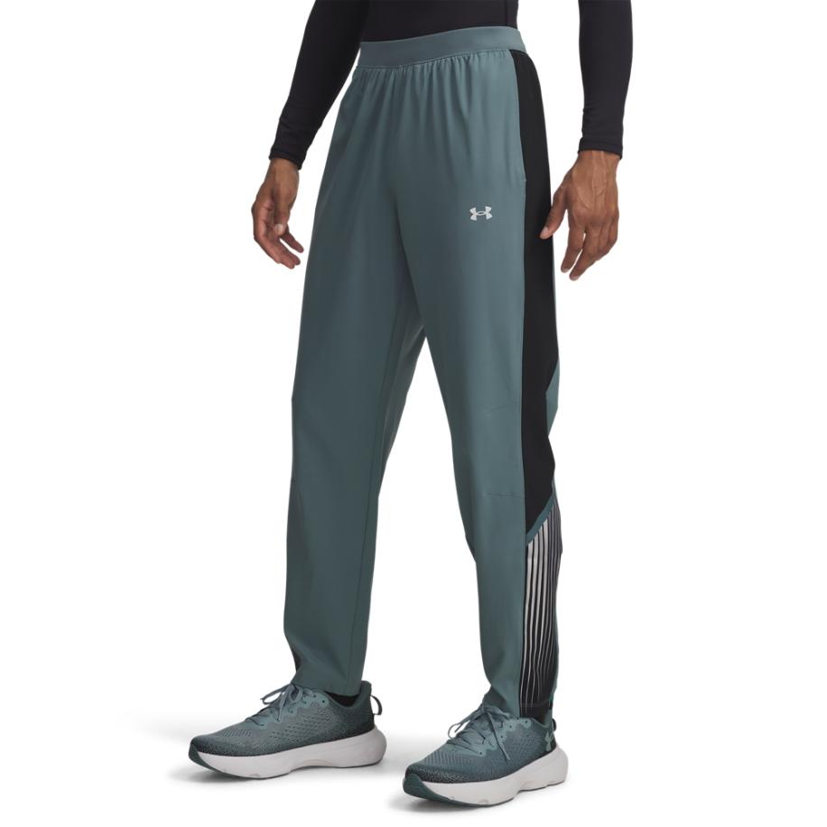 Under Armour Velociti Storm lange broek voor heren Jasper Blauw / Zwart / Reflecterend M Blauw