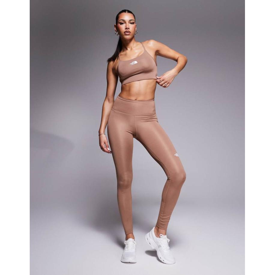 The North Face Training Flex Enkel legging met logo in bruin Bruin