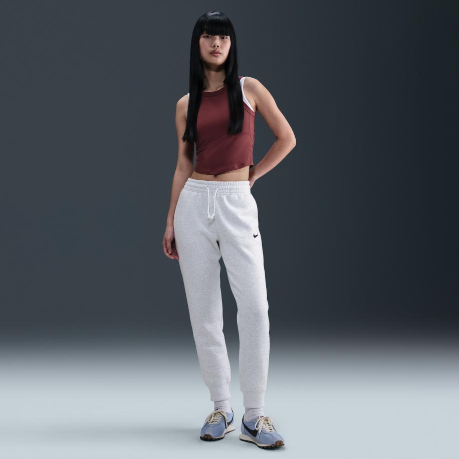 Nike Sportswear Phoenix Fleece joggingbroek met halfhoge taille voor dames - Bruin Bruin