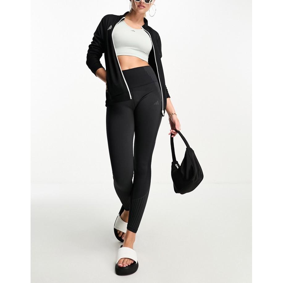 adidas Training Gebreide legging in zwart Zwart