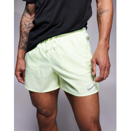 Nike Running - Stride - Dri-FIT - 5-inch shorts in limoengroen