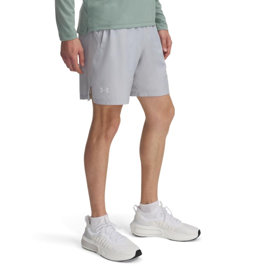 Under Armour Launch Herenshorts 18 cm Mod Grijs / Wit / Reflecterend 3XL Grijs