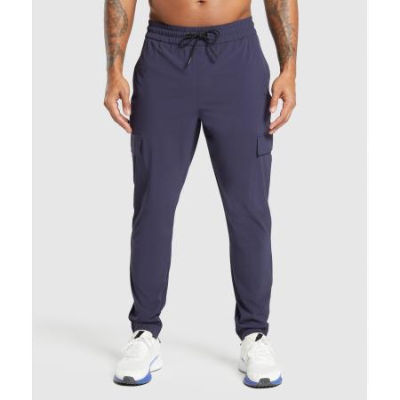 Gymshark Stretch Woven Cargo Pants Heavy Blue