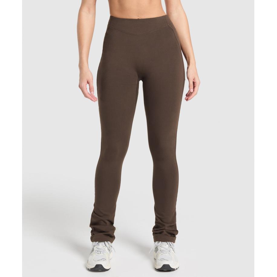 Gymshark Rest Day Bootcut Leggings Archive Brown Bruin