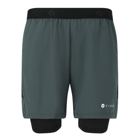 Virtus Virtus Sportbroek Dylan donkergrijs / zwart / wit