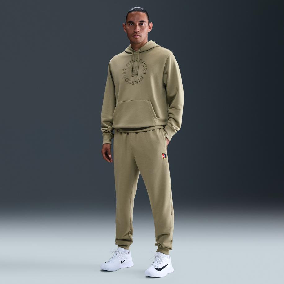 NikeCourt Heritage Dri-FIT tennisjoggingbroek van fleece voor heren - Bruin Bruin