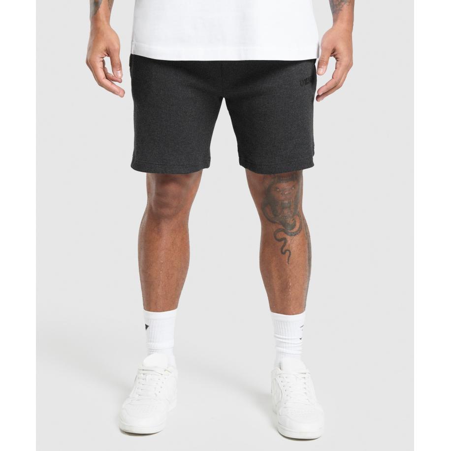 Gymshark Waffle Shorts Black Zwart