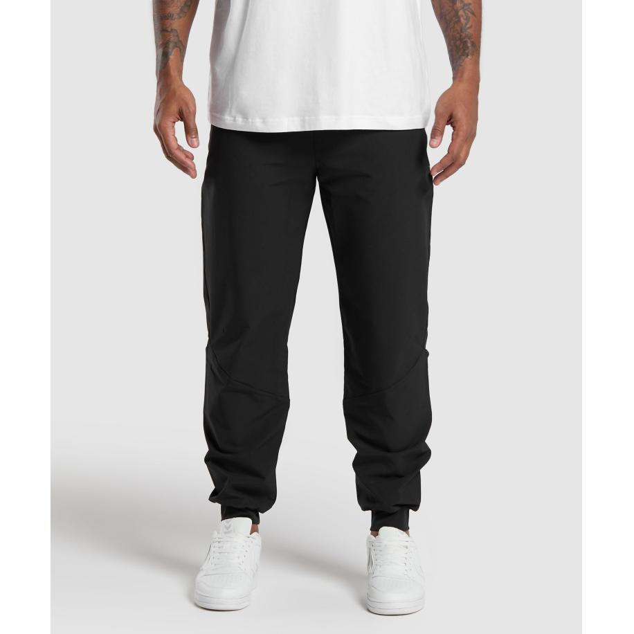 Gymshark Ease Woven Joggers Black Zwart