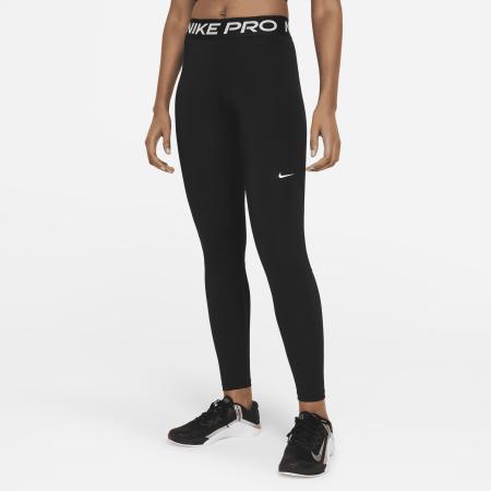 Nike Pro Legging met halfhoge taille en mesh vlakken voor dames - Zwart