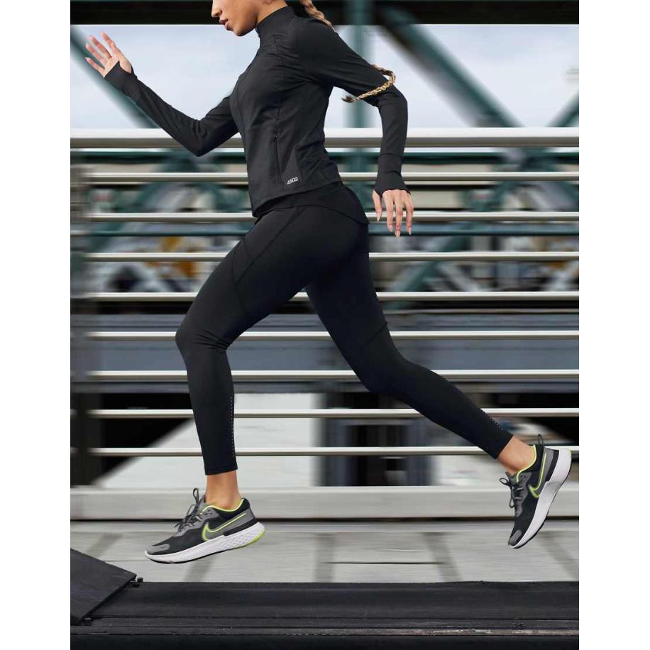 ASOS 4505 Icon Hardlooplegging met gestrikte taille en zak-Zwart Zwart