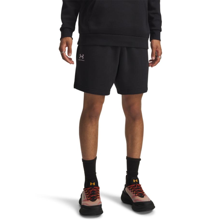 Under Armour Icon Fleece Herenshorts 20 cm Zwart / Wit L Zwart