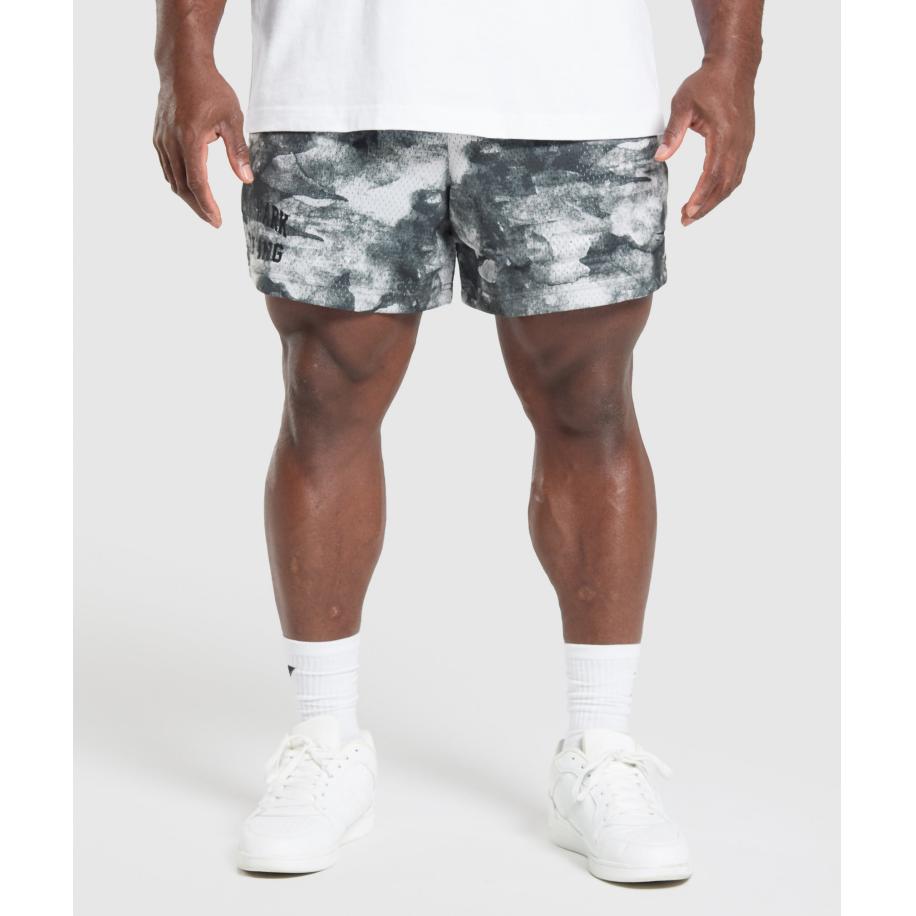 Gymshark Lifting Mesh 5 Shorts Metal Grey Grijs