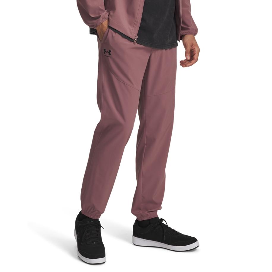 Under Armour Vibe Men's Woven joggingbroek voor heren Maroon Mist / Zwart S Bruin